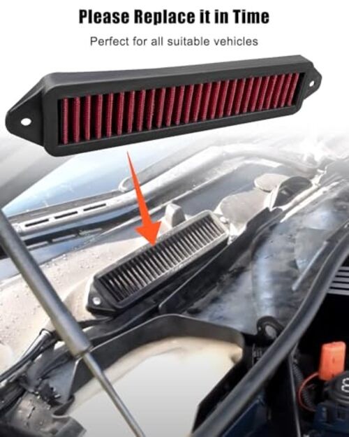 Cabin Air Cowl Filter Fit for B-MW E Chassis E82 E88 E90 E91 E92 E93 X1 Red