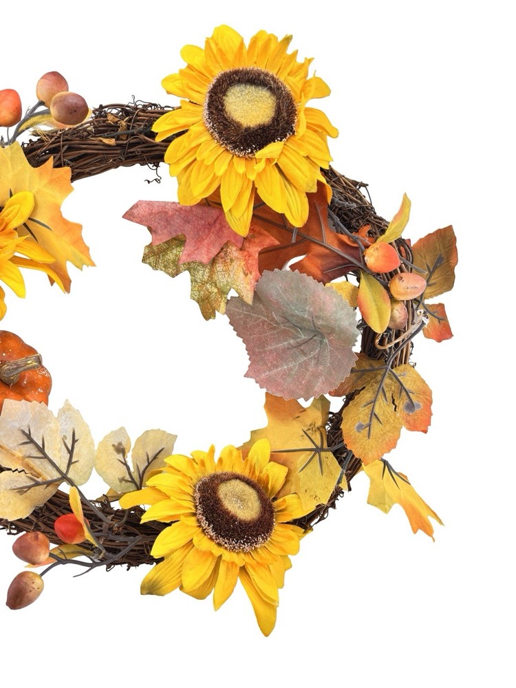 Fall Wreaths for Front Door 12 Inch Rustic Artificial Wreath