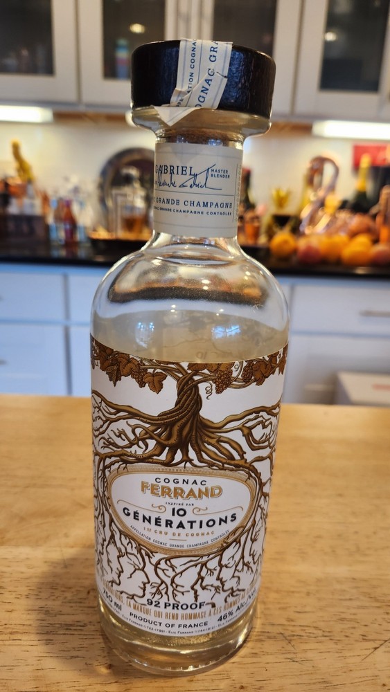Ferrand 10 Generations Cognac Bottle - Empty - Beautiful Roots!