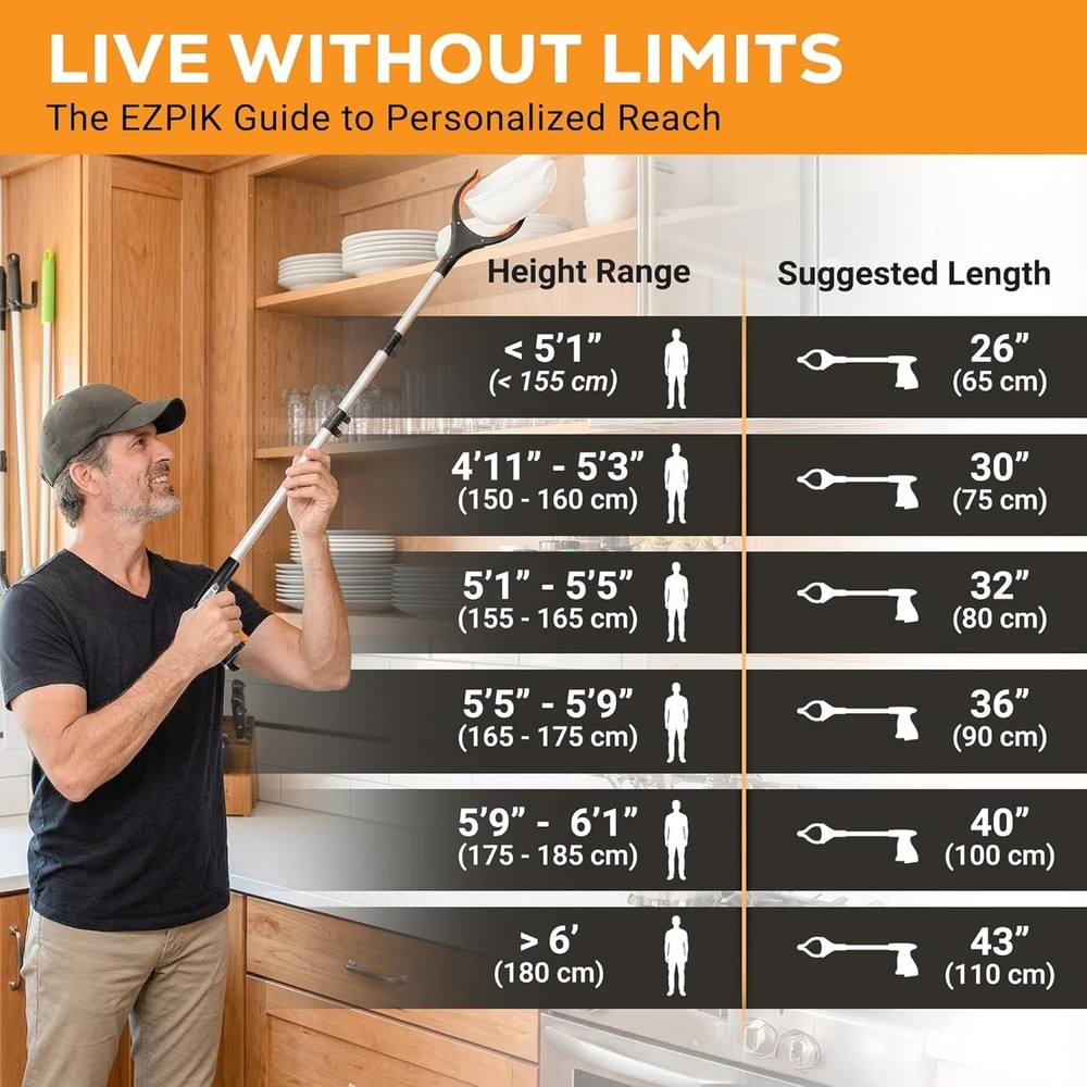 36" Flexible Folding Grabber Tool for Elderly + Magnets