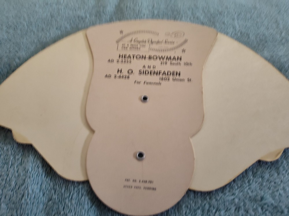 Folding Cardboard Advertising Fan-Vintage-Great Shape