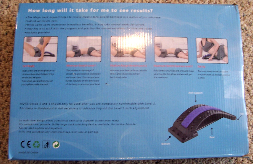 Back Stretcher Lumbar Lower Back Pain Relief Device