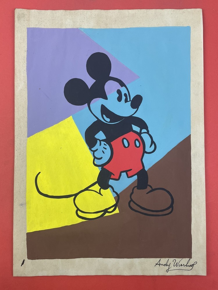 Andy warhol Drawing on paper (Handmade) signed and stamped