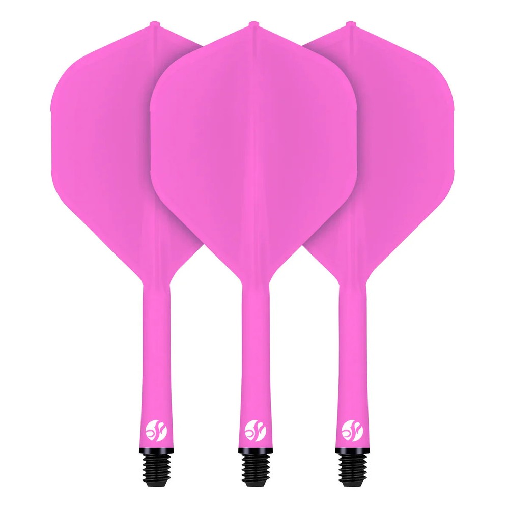 Shot Flight Deck One Piece Dart Flight and Shaft System Pink Medium