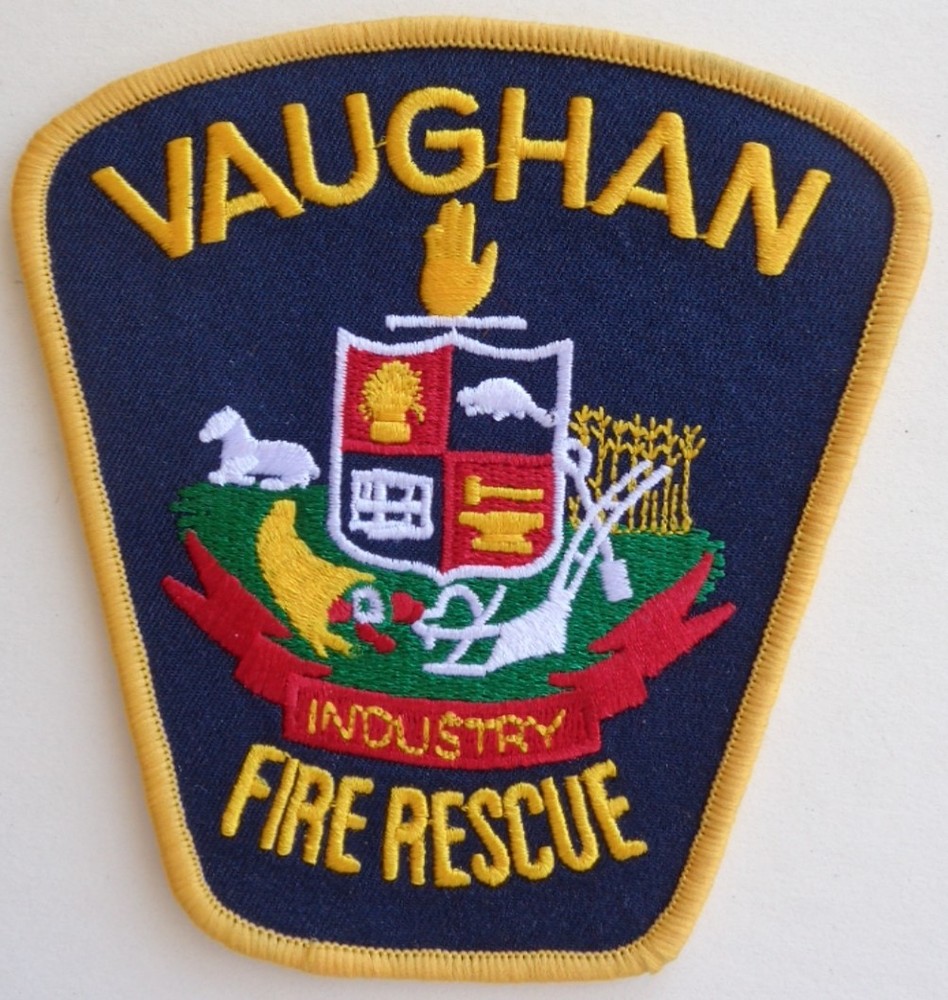 Vaughan Fire Rescue Industry Patch Blue/Gold 4” x 4”