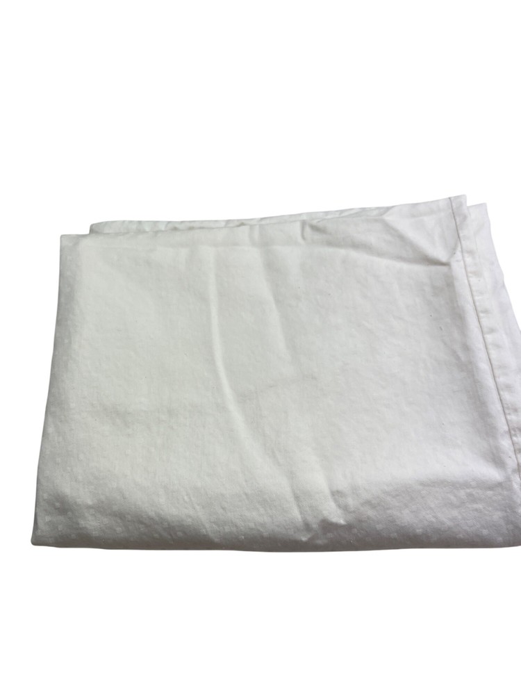 3 White Cotton Pillowcases 30" X 20" Polka Dot Pattern /Plain Standard Size Bedd