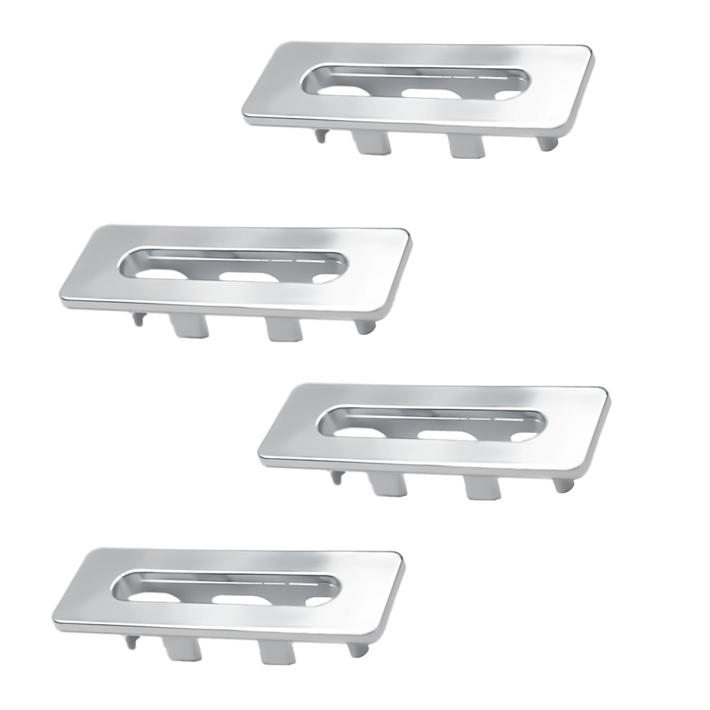 4 Pack Bathroom Sink Overflow Cover Kitchen Basin Trim Hole Insert Cap Plastic
