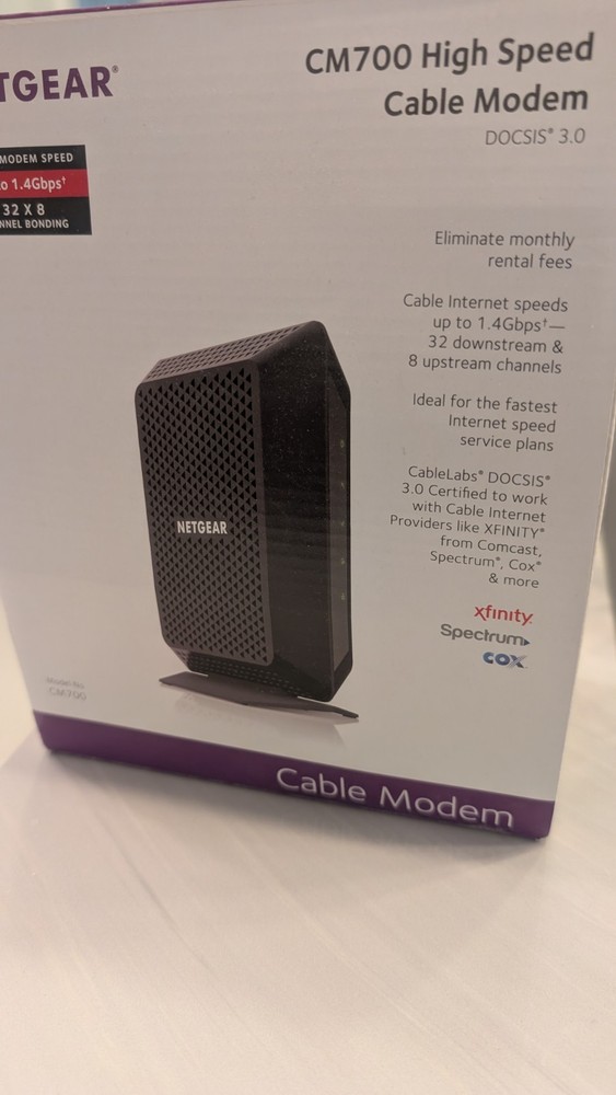 NETGEAR CM700-100NAS Cable Modem