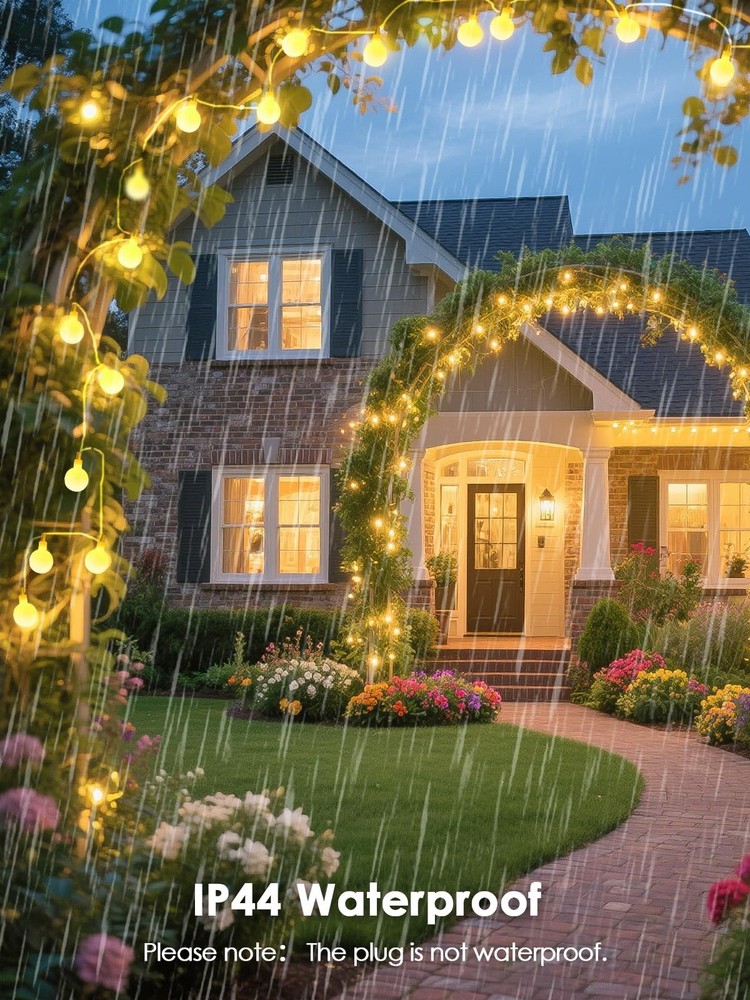 Connectable 43FT 100LED Globe String Warm White 1 Pack(100 LED with Remote)