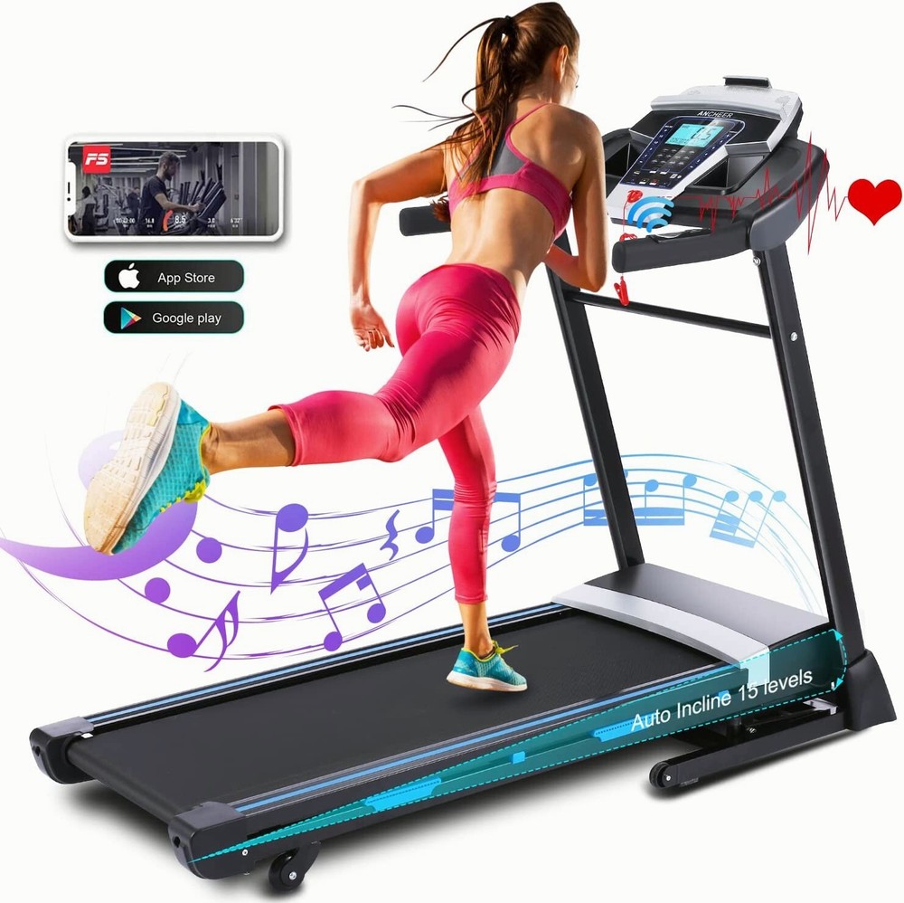 ✅4.5HP Electric Treadmill w/Bluetooth Speaker,LCD Display,Max 9MPH Treadmill✅