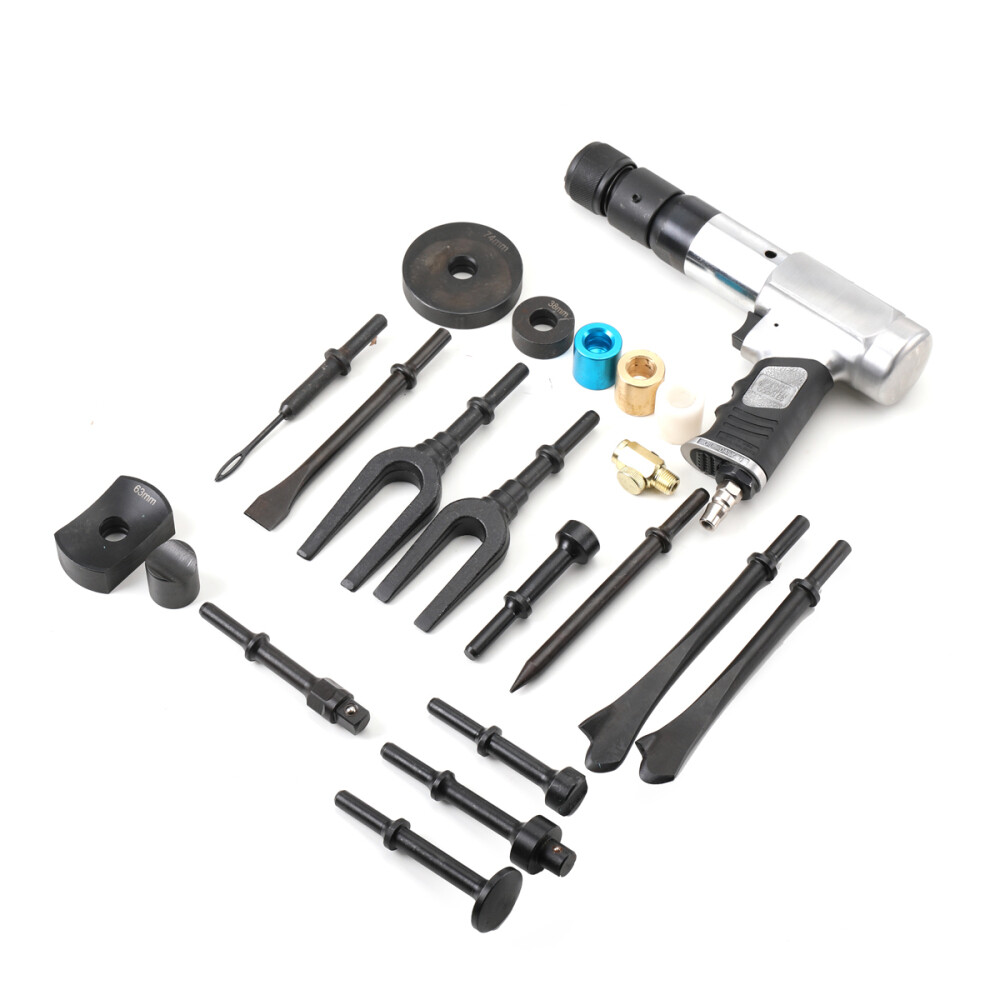 Air Hammer Chisel Set Heavy Duty Pneumatic Multi-purpose Bits Shovel Tool Set US