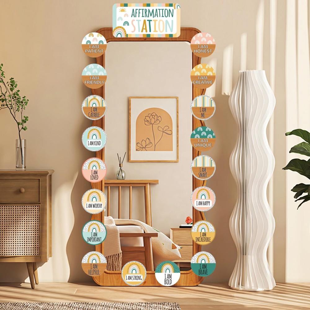 Boho Affirmation Station Bulletin Board Set Positive Boho Classroom Decor for...