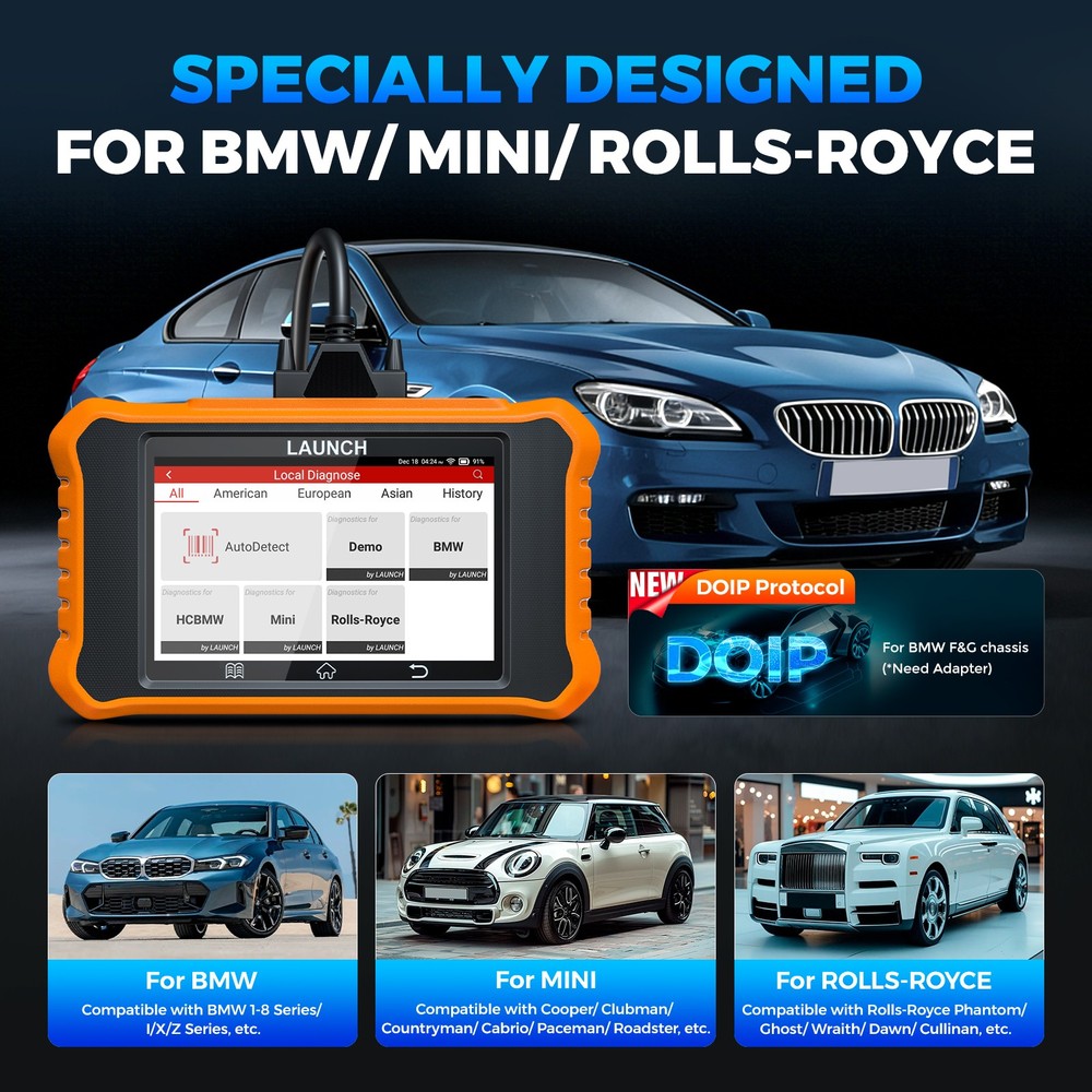 2026 LAUNCH X431 Elite 2.0 For BMW Car OBD2 Diganostic Scanner Code Reader Tool