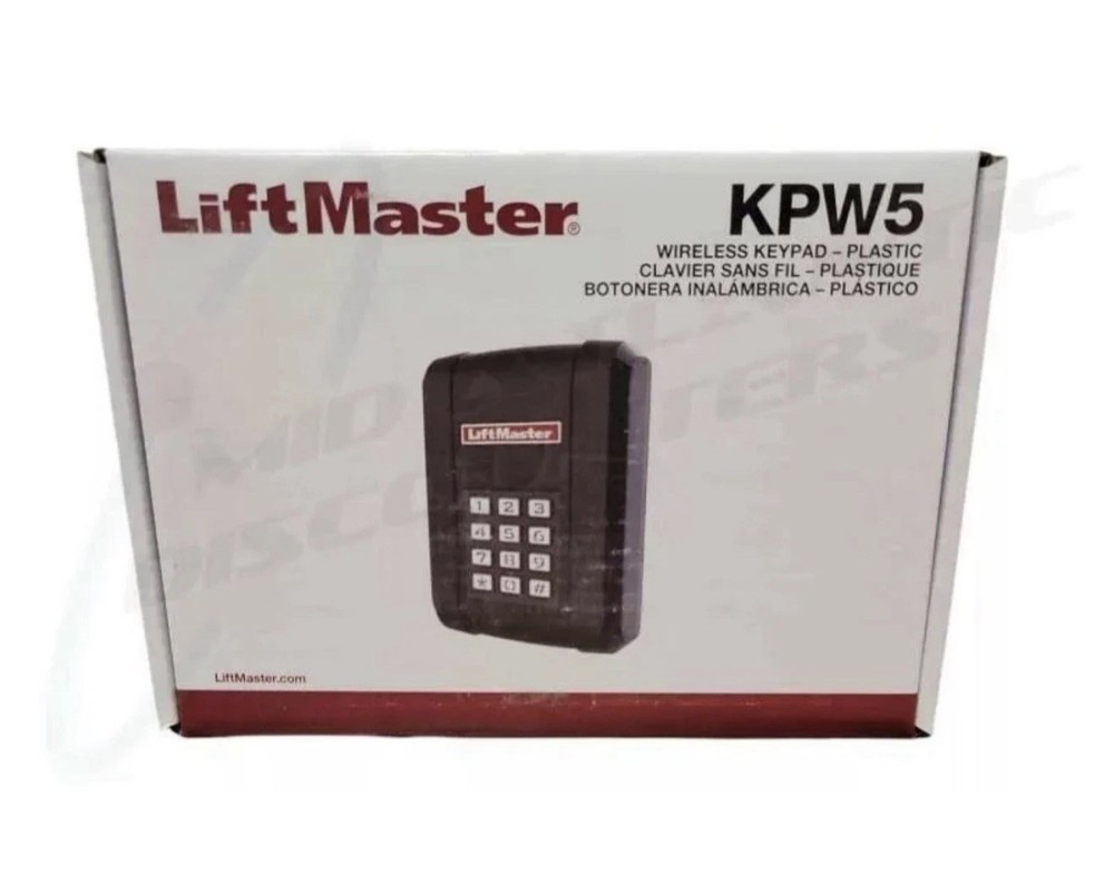Liftmaster KPW5 5 Code Wireless Keypad Security+ 2.0 LED Backlight Metal Keypad