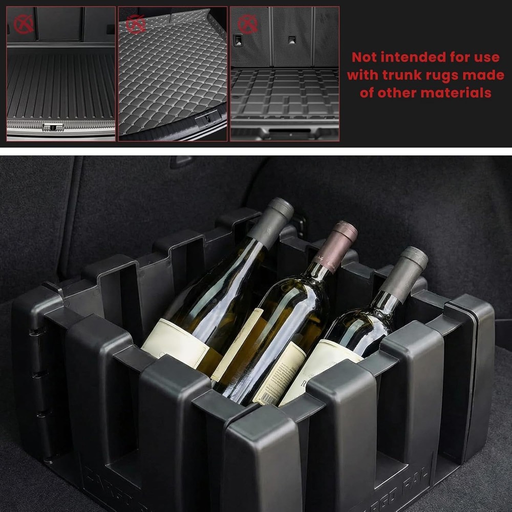 4 PCS Multipurpose Cargo Organizer Blocks, Plastic Auto Trunk Storage Organizer