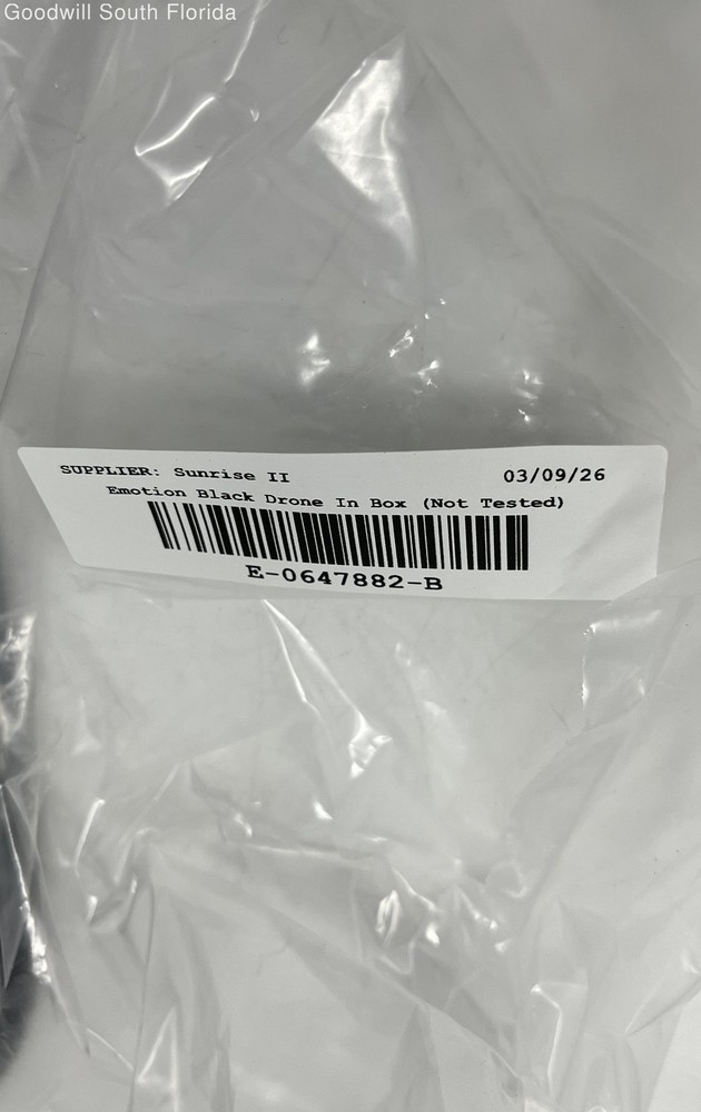 Emotion Black Foldable Camera Quadcopter Remote Control Drone Not Tested