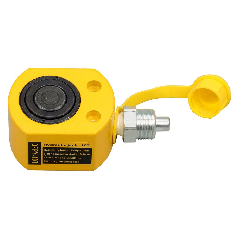 10Ton Hydraulic Ram Jack Multi-Section 1" Stroke Lifting Low Height Cylinder