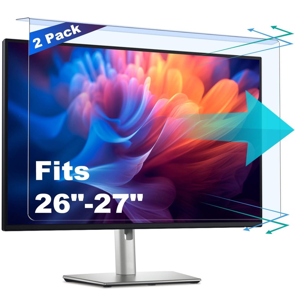 2 Pack Anti-Blue Light & Anti-Scratch Screen Protector Shield for 27 Inches D...