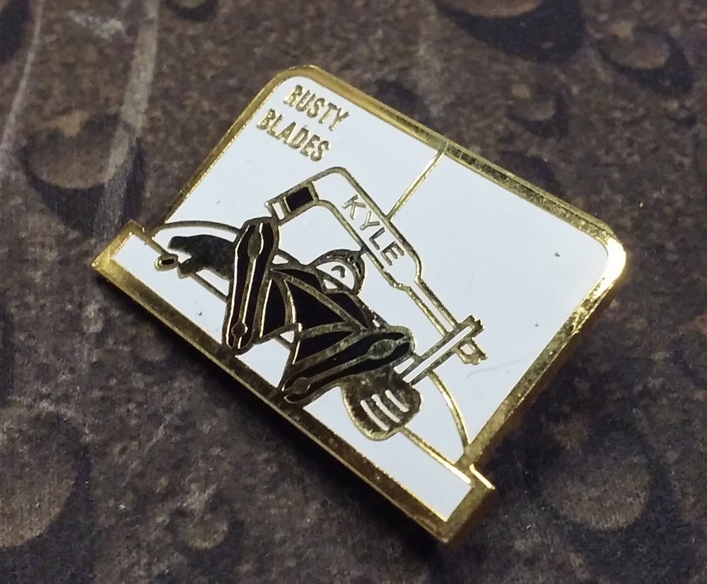 Rusty Blades Kyle pin badge