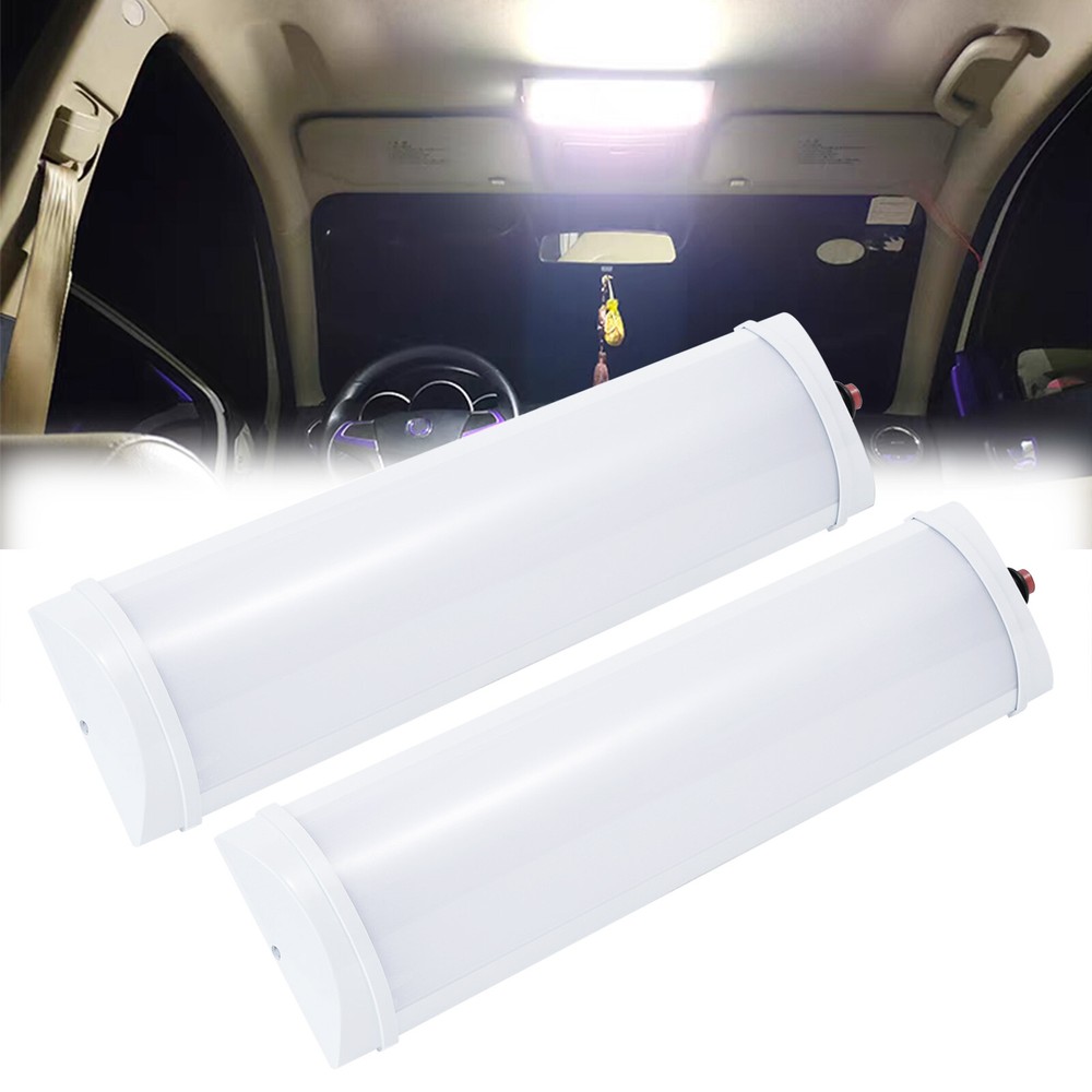 2X LED Car Interior Roof Light Ceiling Dome Lamp RV Camper Trailer Roof Truck
