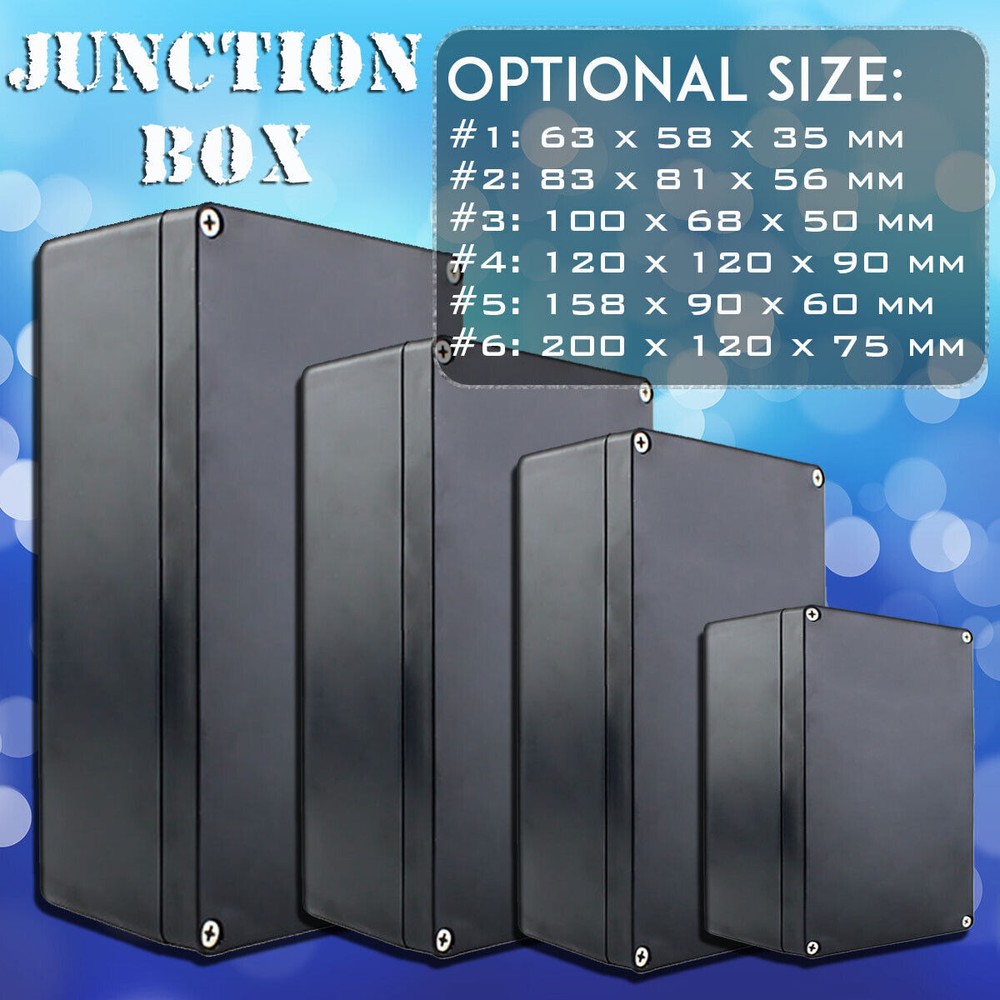 ABS Plastic Electronic Project Enclosure Case Screw Waterproof Junction Box