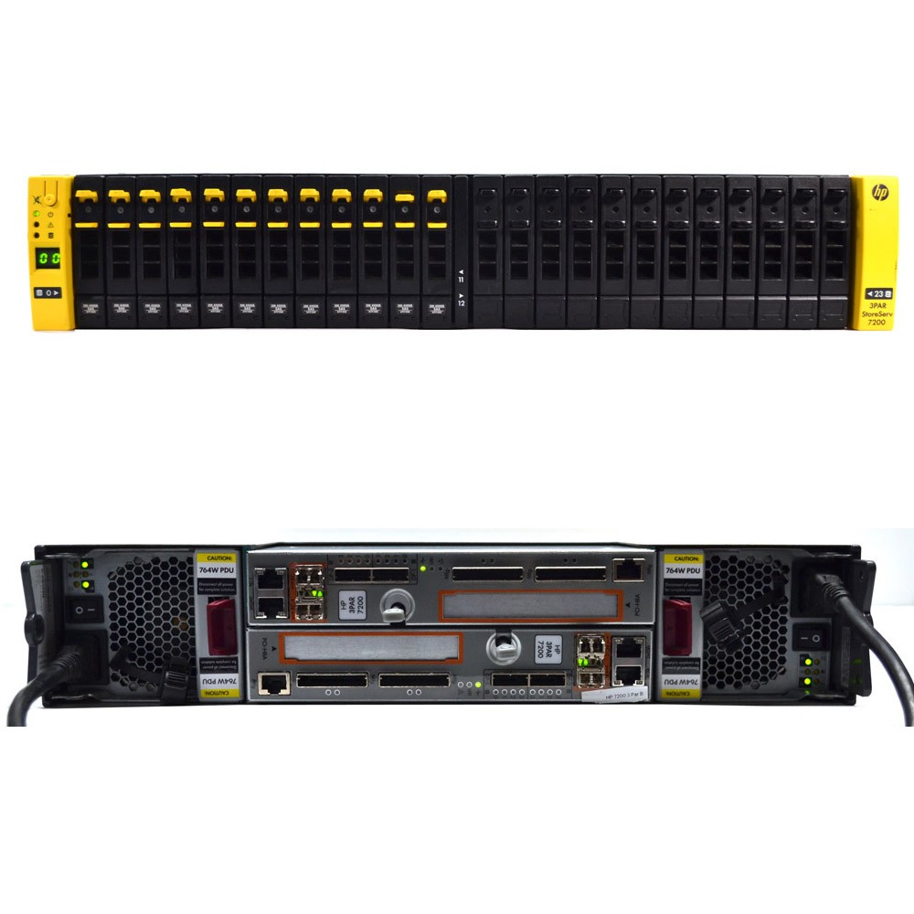 HP 3PAR StoreServ 7200 Storage Array 2x QR482-63001 Node Controller 3PARA-SV1009