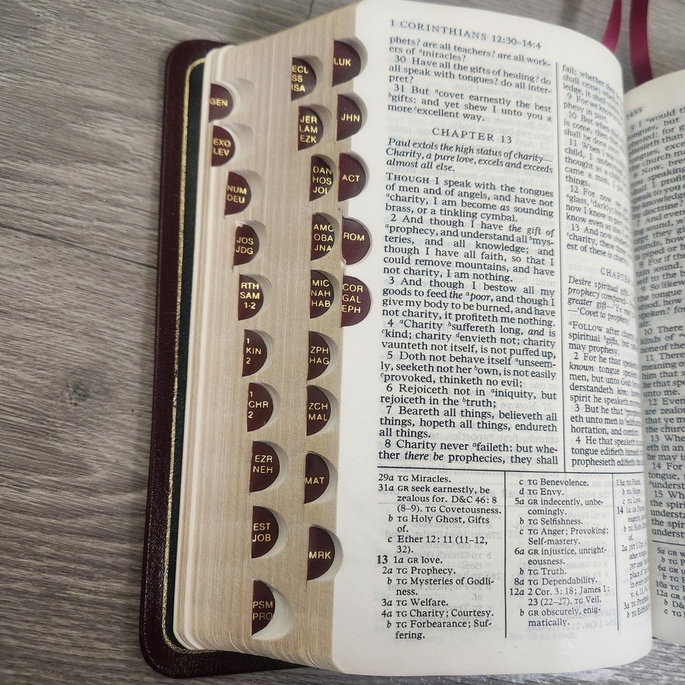VTG Holy Bible King James Version LDS Explanatory Notes Cross References Leather