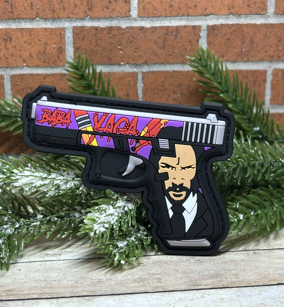 John Wick PVC Patch - Tactical Morale Patch -  Pencil Gun Patch - Hook Back