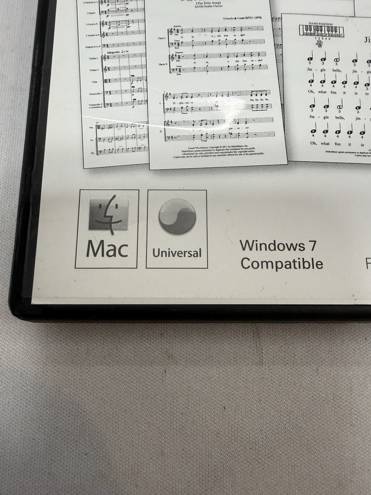 MakeMusic Finale 2012 Music Notation for Windows & Mac DVD - Read Description!