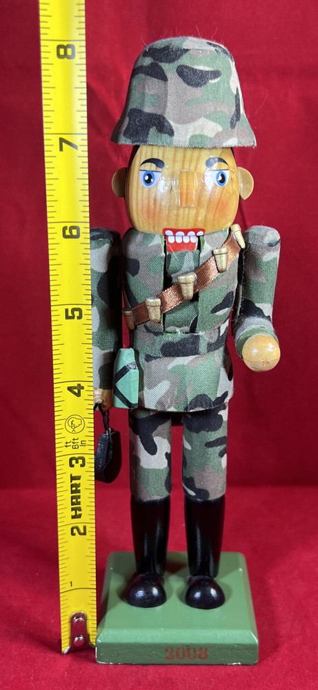 Army Nutcracker 8” Camo Military Limited Edition 2008. *Pre -Owned*