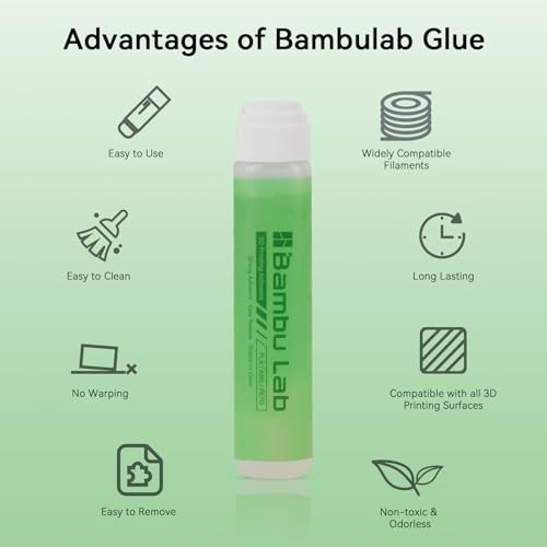 2PCS 3D Printer Adhesive Glue Compatible with Bambu Lab,Strong Grip Reduce