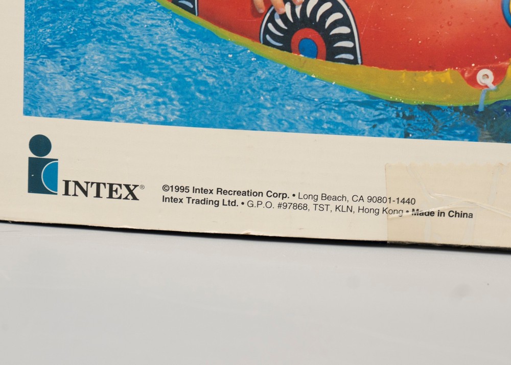 Vtg 1995 Wet Set Intex Fire Engine Ride On Inflatable Pool Float Fireman #58583