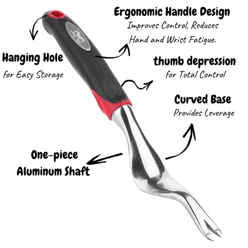 Heavy Duty Garden Weeder Tool Root Remover Weed Puller with Non-Slip Handle