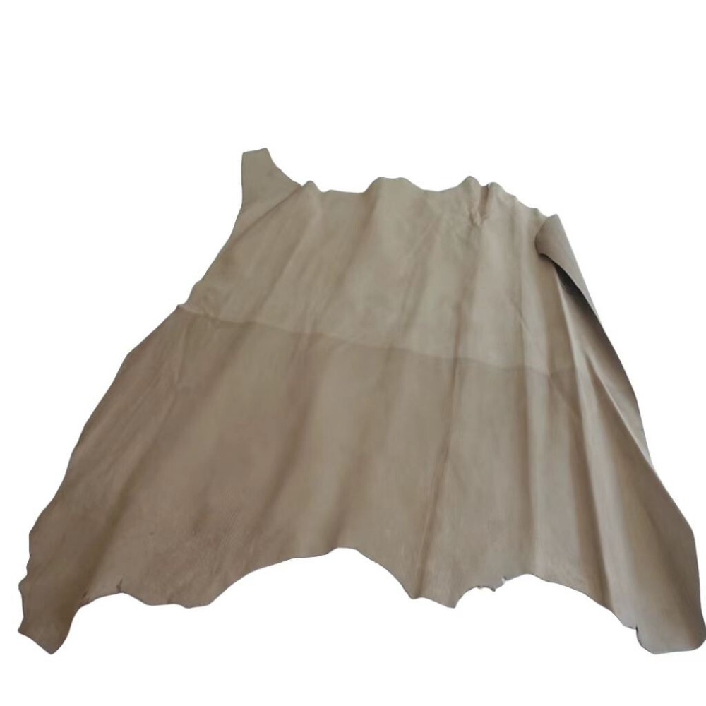 GENUINE soft khaki goatskin leather whole hide