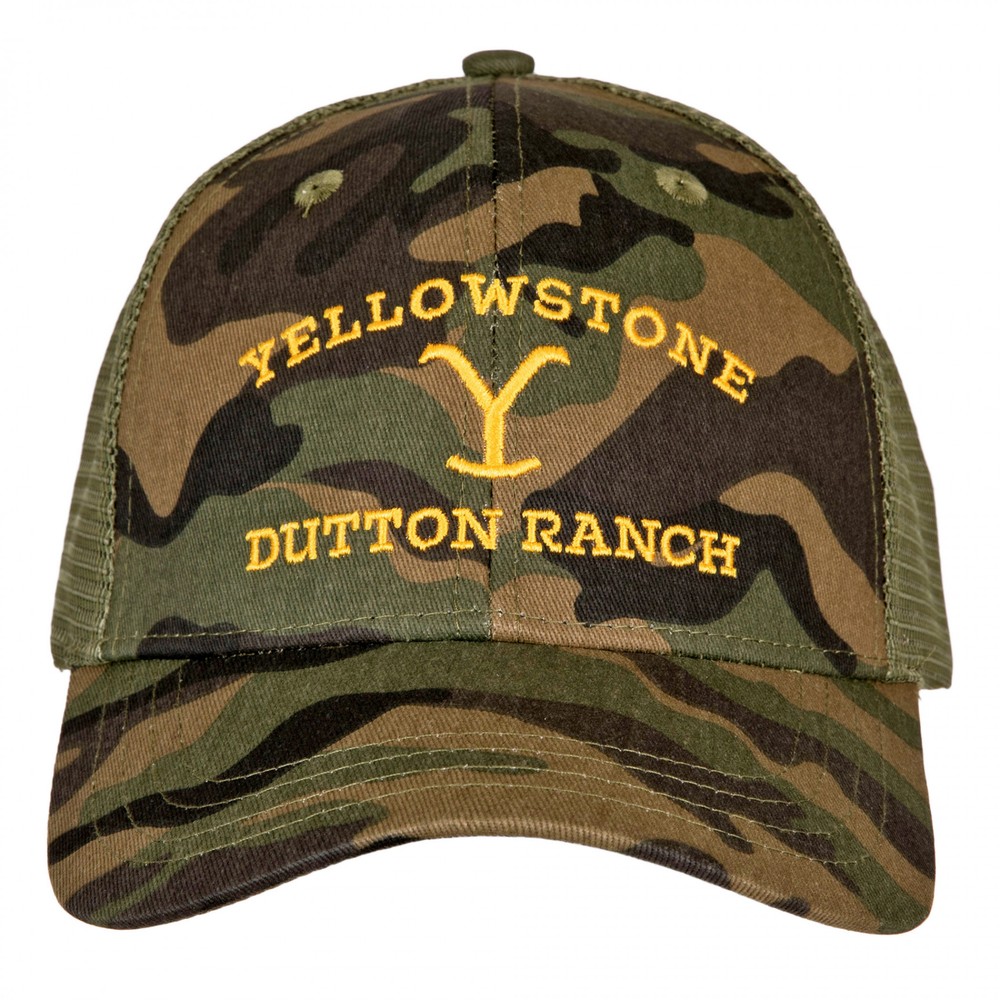 Yellowstone Dutton Ranch Camo Adjustable Trucker Hat Multi-Color