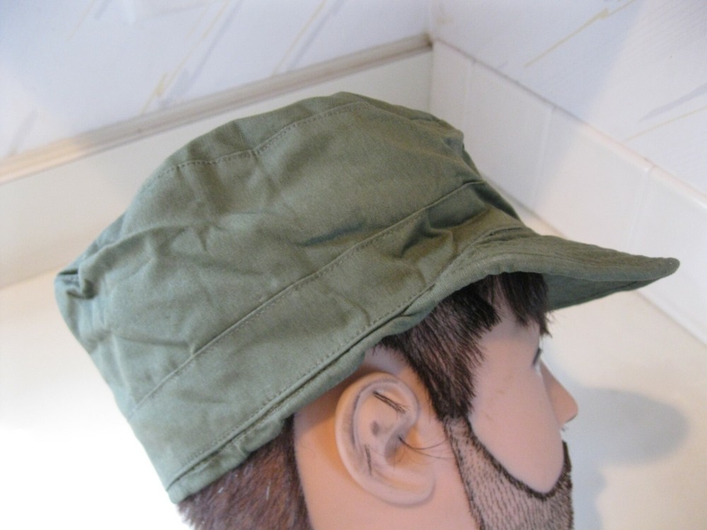 Original US OD Sateen M-1951 Field Hat with Pull Down Flap Size 7