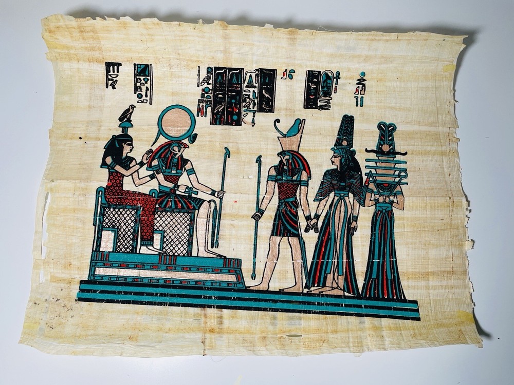 Authentic Hand Painted Ancient Egyptian Papyrus Unframed 13"x17”