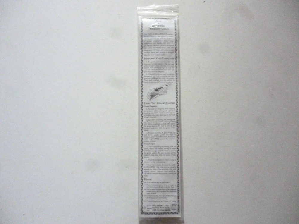 CM Designs Add-A-Quarter Plus 12" Yellow Ruler Template Guide