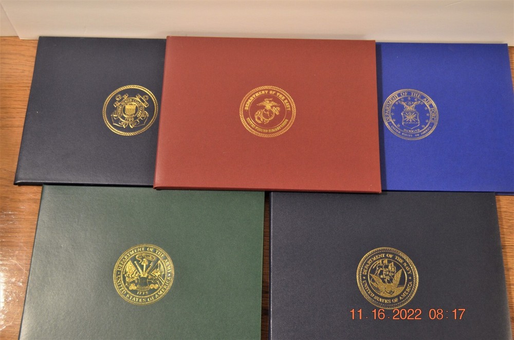 Honorable Service Medal and Certificate in Case with Certificate Folder