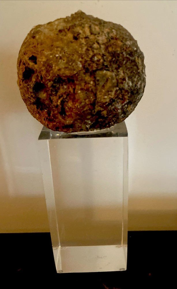 Split Geode on Lucite Cube 6.5”H x 3”W x 2.5”D