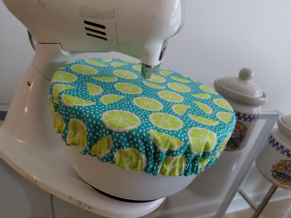 LIMES & DOTS Reversible Mixing Bowl Cover, KitchenAid Compatible, Handmade