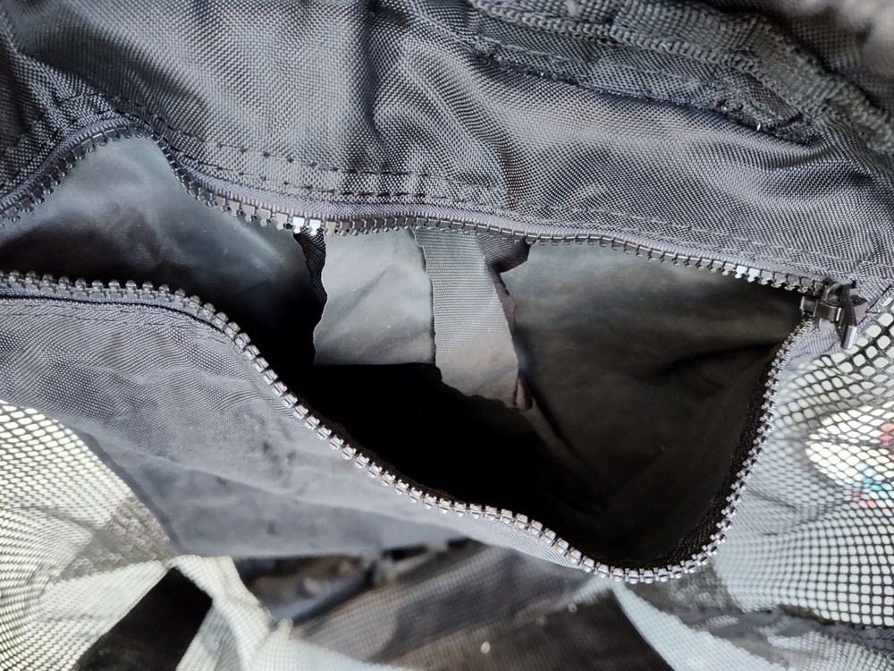 Armor Heavy Nylon Mesh Backpack Bag Black