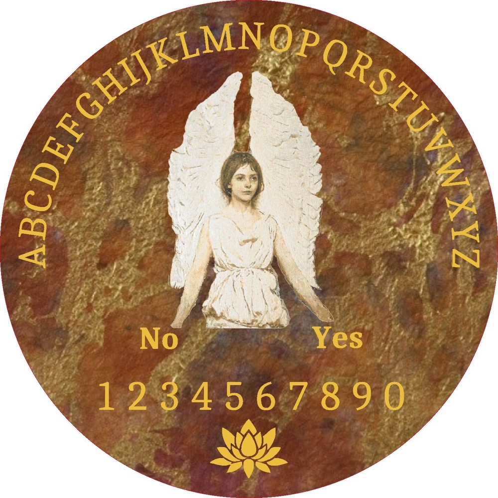 5" Pendulum Board - Dowsing Divination Message Board "Angelica"