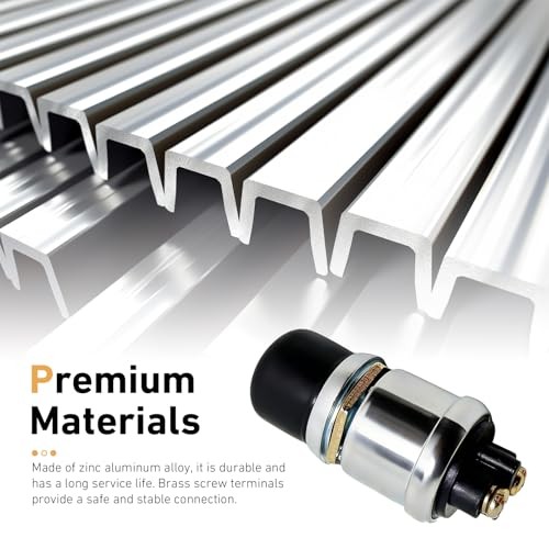 Push Button Starter Switch, 12V 50A Waterproof Car Engine Start Push Button,