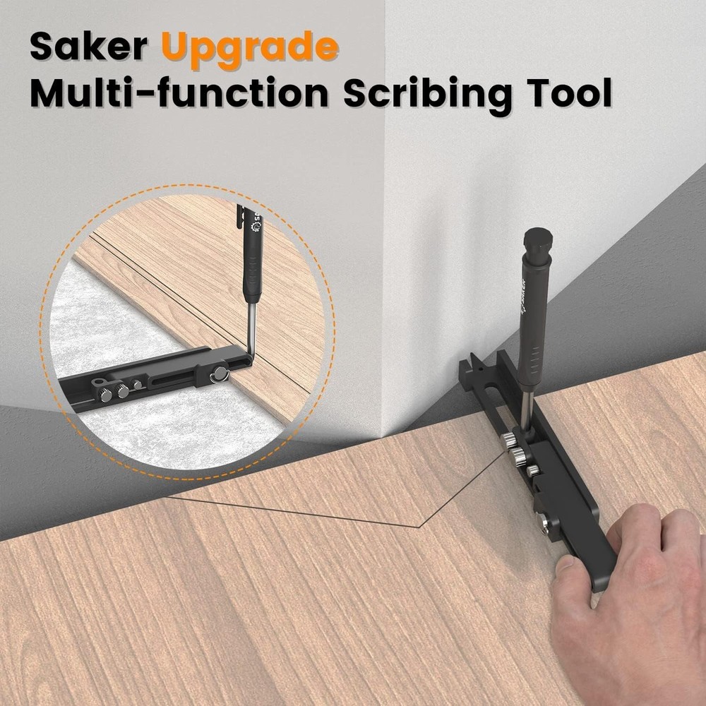 Compact Multi-Function Scribing and Measuring Tool for DIY Projects - 5.5 Inches