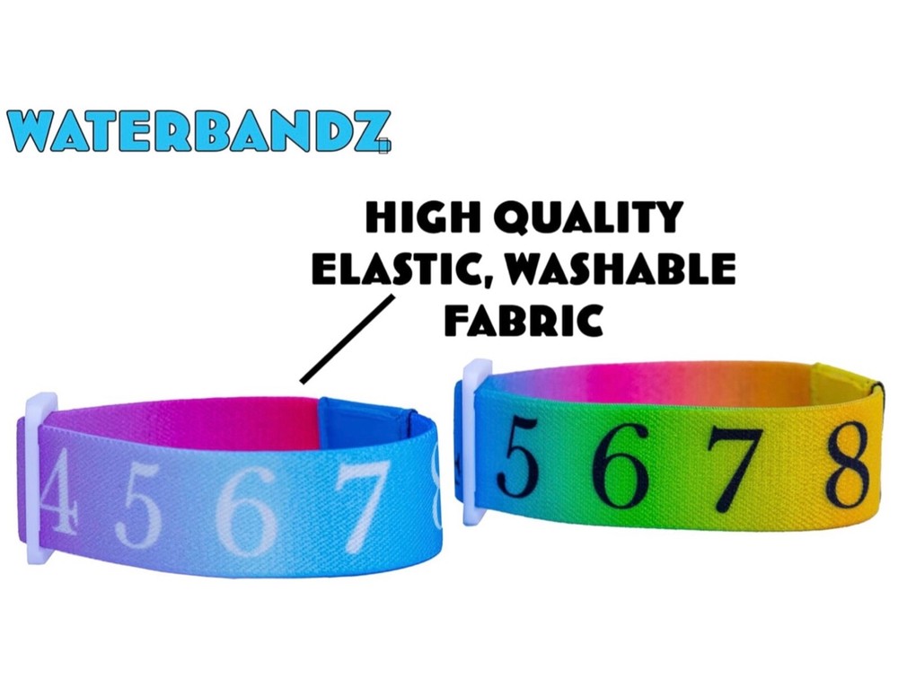 WaterBandz Water Hydration Tracker For All Water Bottles. 2 Pack. Accurate & Fun
