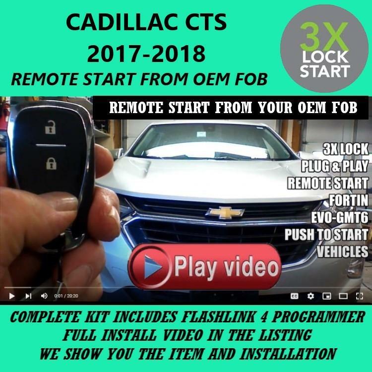 3X LOCK PLUG & PLAY REMOTE START 2017-2018 CADILLAC CTS PTS