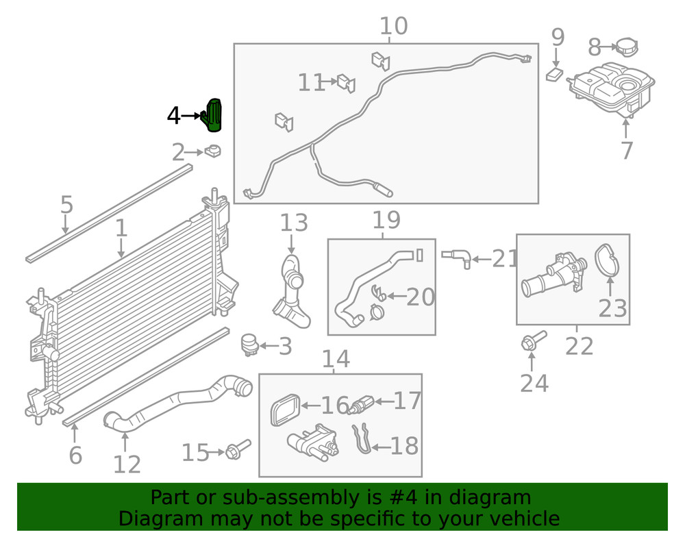 Genuine Ford Radiator Upper Bracket CV6Z-8A193-B