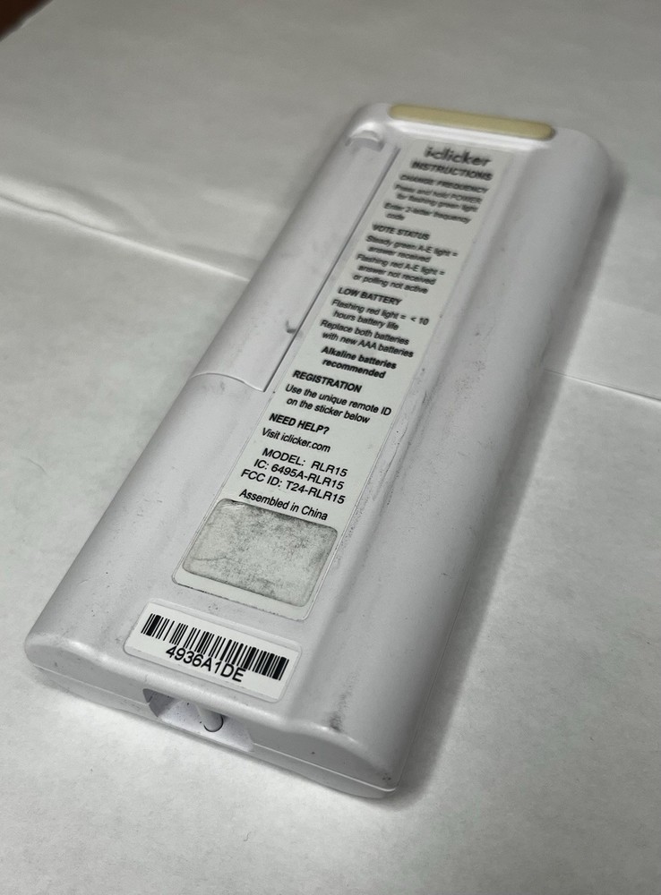 iClicker Plus RLR15 Student Classroom Response System Remote Control Unit WORKS