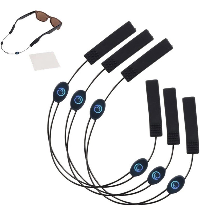 Sidelinx 3 Pack - Adjustable Eyeglass Strap (Ocean)- No Tail Sunglass Strap!